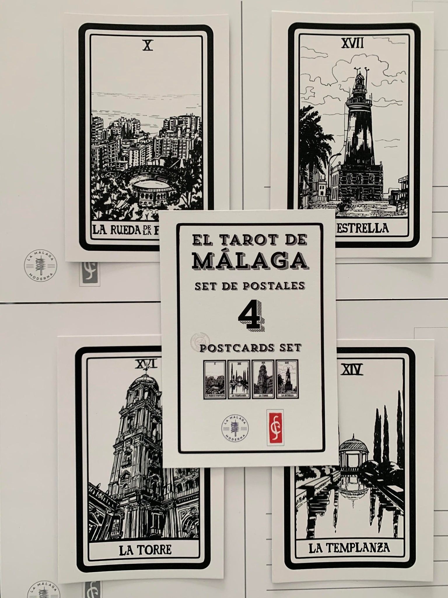 Set de Postales Tarot de Málaga